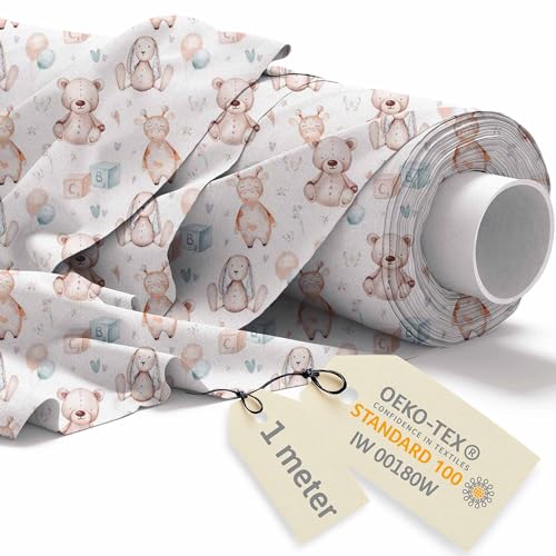 DreamRoots Tela algodon por metros diseños infantiles - Telas por metro niños - Telas costura, manualidades, cortinas, disfraz o tapizar 160cm x 1M
