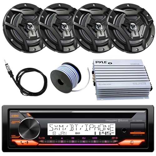 JVC Stereo-CD-Player-Empfänger-Set für Boote, Yachten, mit 16,5 cm (6,5 Zoll) 2-Wege-Koaxial-Lautsprechern