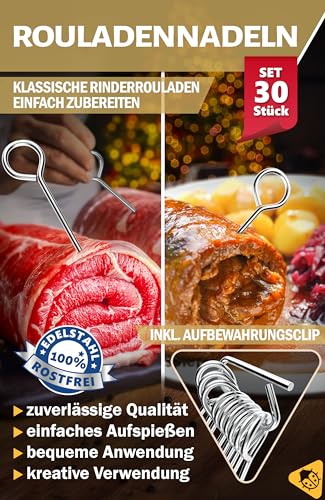 Menz Rouladennadeln Edelstahl rostfrei, 30 Stück – Ansicht 2