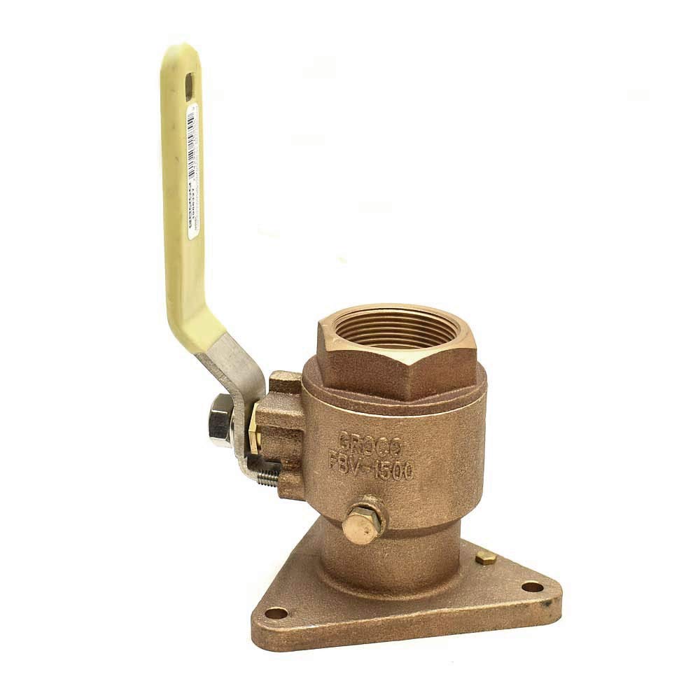 Amazon.com: Groco Boat Tri-Flange Ball Valve FBV-1500 | Bronze 1 1