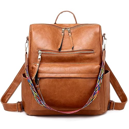 Bolsas, Shoes Mochila para Mujer de Cuero, Mochila de Moda Gran Capacidad, Mochila de Viaje Impermeable, Bolsas de Mujer Antirrobo, Bolso de Hombro Casual, Regalos Adecuado...