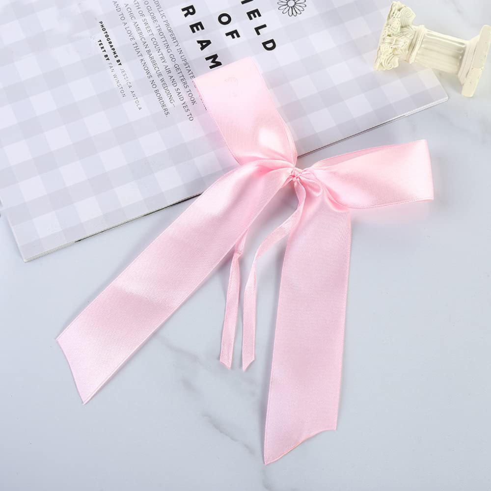 Nœuds décoratifs en ruban de satin faits à la main pour antenne de voiture - Décoration de mariage - 50 pcs