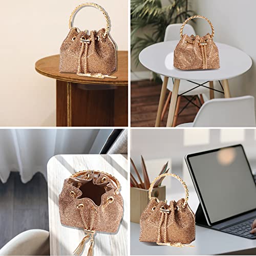 Rhinestone Evening Bags for Womens, Chic Crystal Sparkly Evening Purse Handbag Hobo Bag2