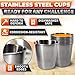Stainless Steel Shot Glasses 70ml/2.37oz – 8 Pcs Metal Shot Glasses Unbreakable, Durable, Sleek Design with Smooth Surface, Easy to Clean – Suitable for Drinks for Home, Bar and Outdoor Use