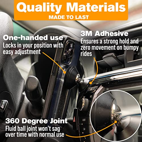 Scooch Magnetic Phone Mount For Car Compatible With Any Smartphone [Wingmount] Strong Magnets, Adjustable Magnetic Phone Holder For Car Dashboard, Works Best Cases (2022 Model) #TOP3