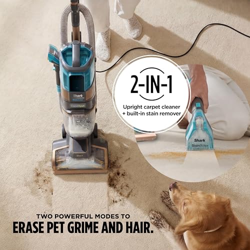 Image of Shark CarpetXpert HairPro | Upright Carpet, Area Rug & Upholstery Cleaner | StainStriker Handheld Tough Stain Remover & Onboard Self Clean | Pet Hair Pickup & Odor Removal | 4 Tools | Copper | EX301