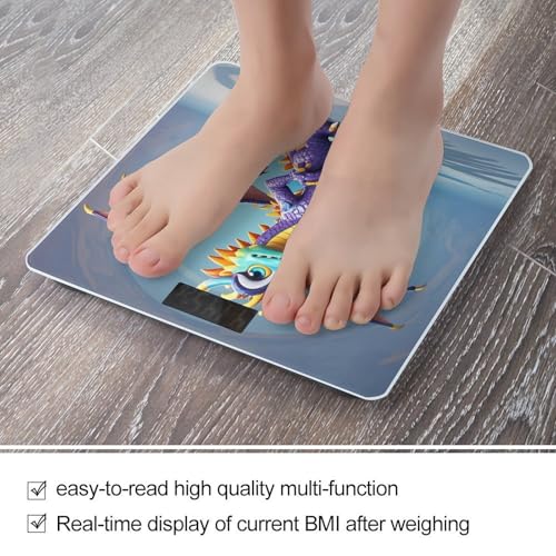 Báscula digital para baño con diseño de dragón miniatura 5