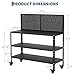 Heavy Duty Steel Workbench with Pegboard, Wheels, Adjustable Shelves – Multipurpose 2-Tier Tool Storage Table with Hooks & Hanging Kits, 650 lbs Capacity – For Garage, Workshop, Warehouse –47 Inch