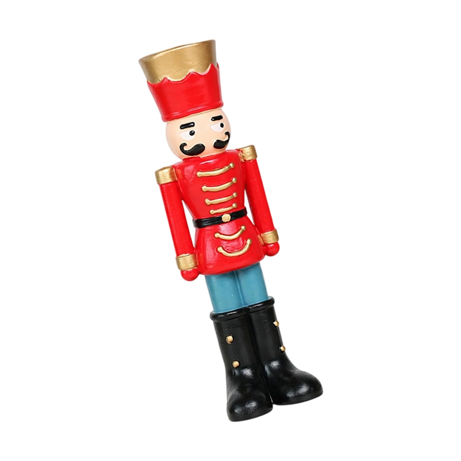 Limtula Tabletop Soldier Holder Decor, Resin Holiday Figurine Statue for Christmas Shelf Accent and Party Display Holiday Soldier Figurine Holder Resin Tabletop Decor Christmas Mantel Shelf