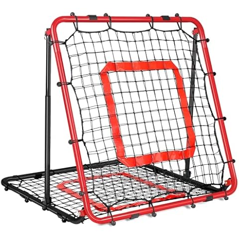 BaseGoal Baseball and Softball Rebounder Net,Baseball Rebounder,Volleyball Rebounder,Pitch Back Net,Multi-Sport Training Rebound Screen,with Pitching Target,Easy Adjustable Angles Cover