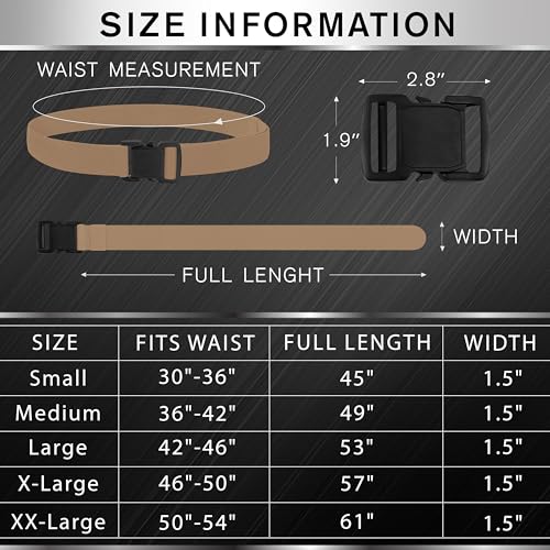 Image of TECEUM Tactical Belt - Heavy-Duty & Quick Release - Military, Work, Rigger, Duty & Utility Belt for Men