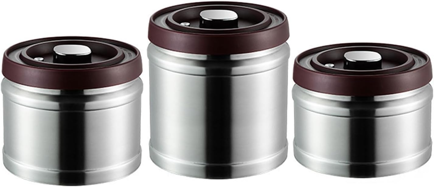 3pcs Storage Canister Jar Vacuum Food Kitchen Storage Storage Canisters