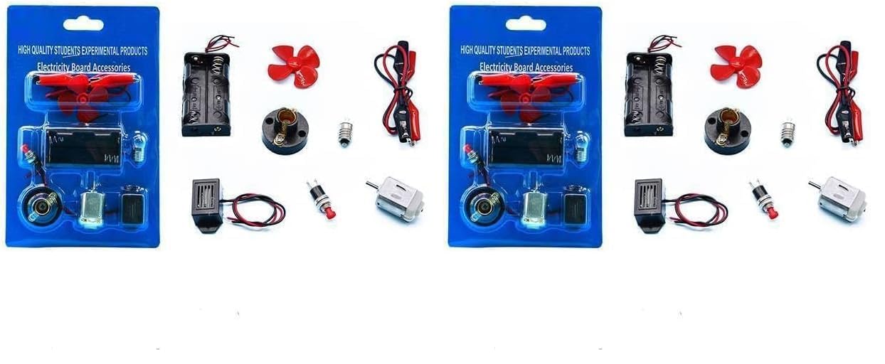 Melfi Electric Circuit Motor Project Startup Kit- Science Experiment DIY Circuit Learning Set (Pack of 2)