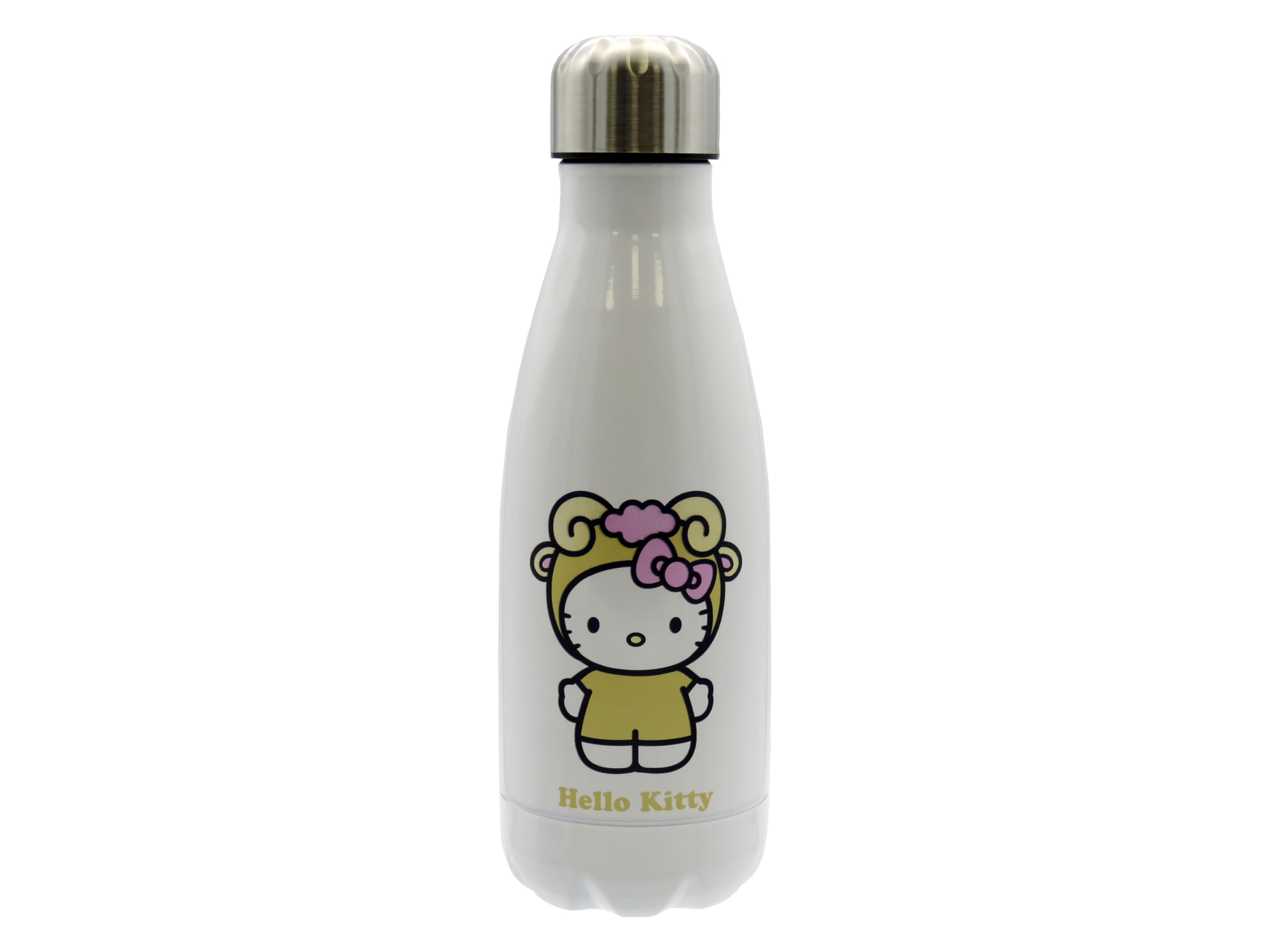 CyP Brands Hello Kitty, Sanrio, Bottle, Water Bottle, Jerry, Horoscope, Aries, 550 ml, White Official Product