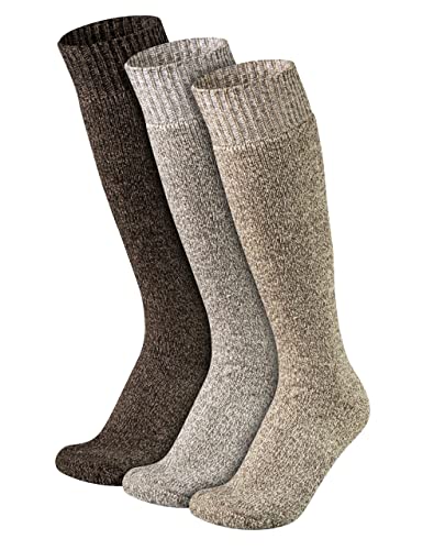 7Days Herren Norweger Woll Kniestrümpfe Vollfrottee 3 Paar warme Stricksocken 43-46 Cover