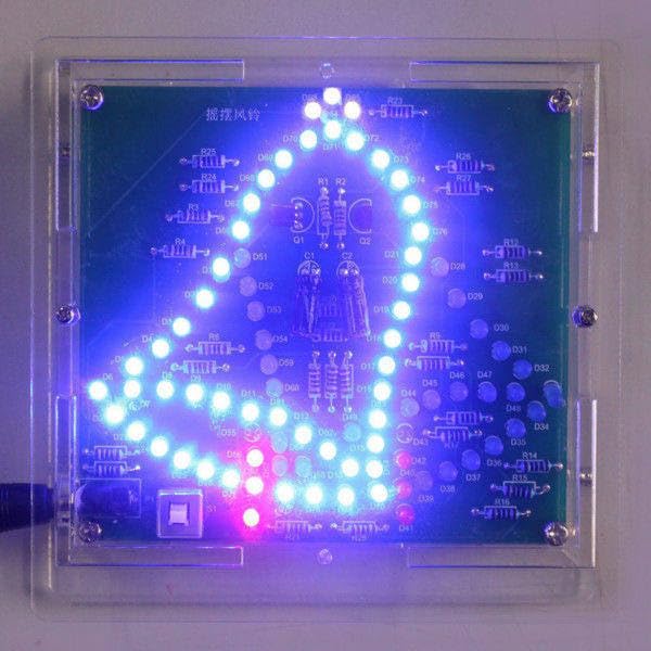 5V USB DIY Funny Christmas Shaking Bell Wobbly Windbell Electronic Flash Module Board LED Kit Jingle Bell Tinkle Bell