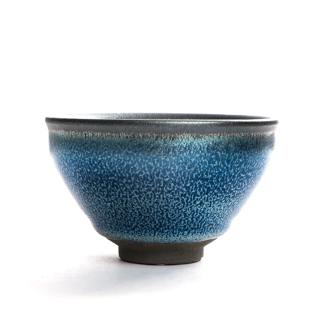 Ale-net Matcha Bowl, 4.7 x 4.7 inches (12 x 12 cm), Ruri Crystal Matcha Bowl, Pottery, Mino Ware, Made in Japan