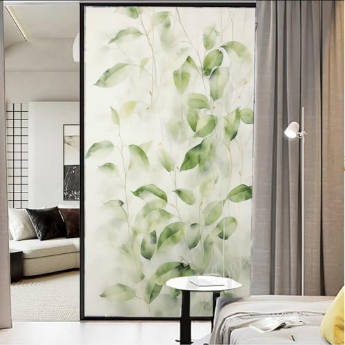 Vinilo decorativo para ventana con patrón artístico y privacidad