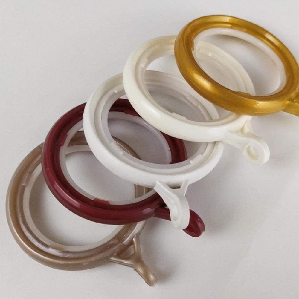 Paquete de 50 Anillos de Cortina con Ojales, Anillos de Ojales de Cortina, Anillo Romano de bajo Ruido a nanoescala, diámetro Interior 36 mm, Dorado (Dorado) (Diente Blanco)