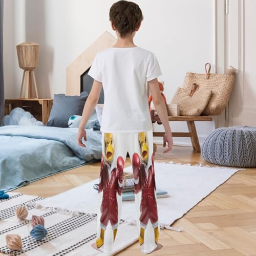 Boy's Pants Duck Wear Red Boxing Glove Jogger Pants Elastic Waist Long Bottoms Trousers with Pockets 6-14 Years3