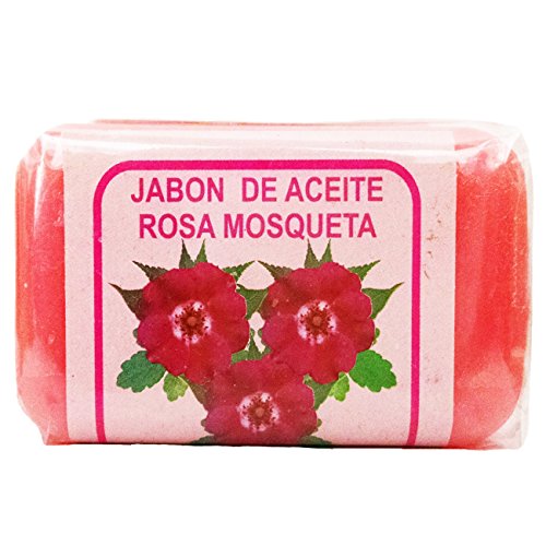 Rosehip Soap All Natural Soap sunburn skin rehydration,reducing fine facial lines Jabón de Aceite Rosa Mosqueta auxiliar en quemaduras de sol rehidratación de la piel, reduce lineas de expresión.