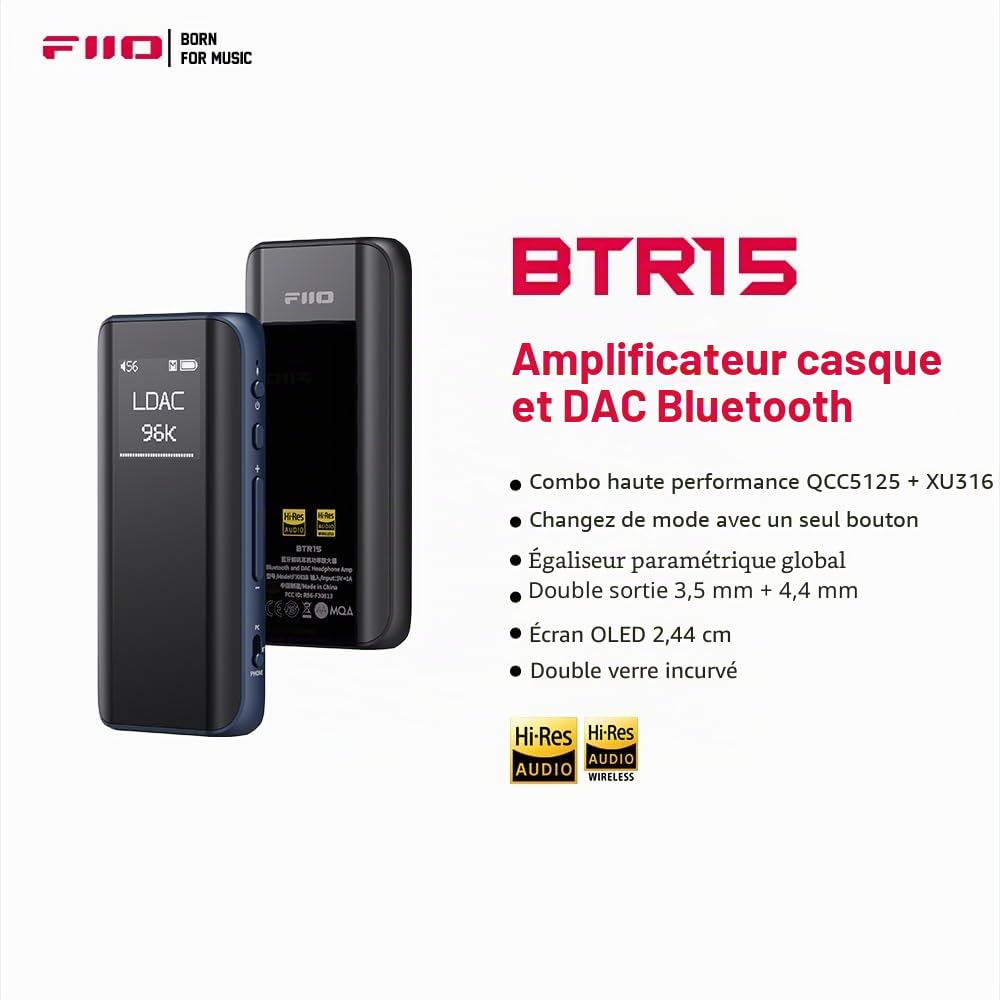 FiiO BTR15 - Récepteur Bluetooth et DAC USB