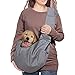 Havenfly Trasportino per Cani e Gatti,Borsa a Tracolla per Animali Domestici Borsa a Tracolla Regolabile Imbottita con Tasca Frontale per Cani per Tote Metro all'aperto (Gray)