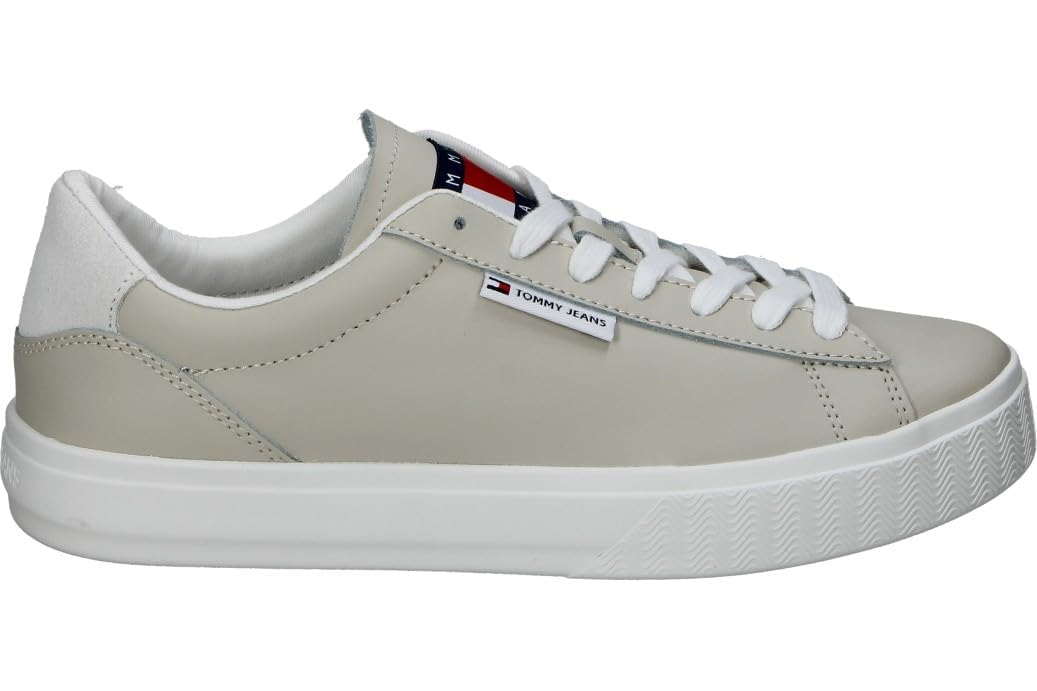 Tommy Jeans Damen Cupsole Sneaker Schuhe, Beige (Bleached Stone), 37