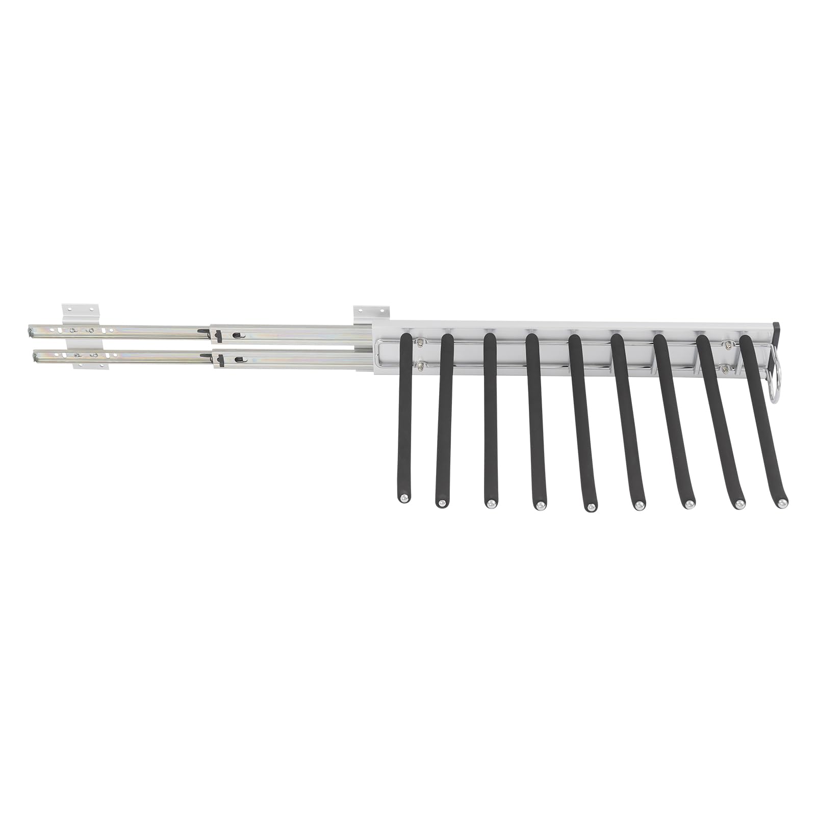 Soporte extensible para pantalones, estante para pantalones, 9 soportes para bufandas, rieles para colgar pantalones, perchas para pantalones, ropa, corbatas, bufandas, armario, profundidad, 48 cm