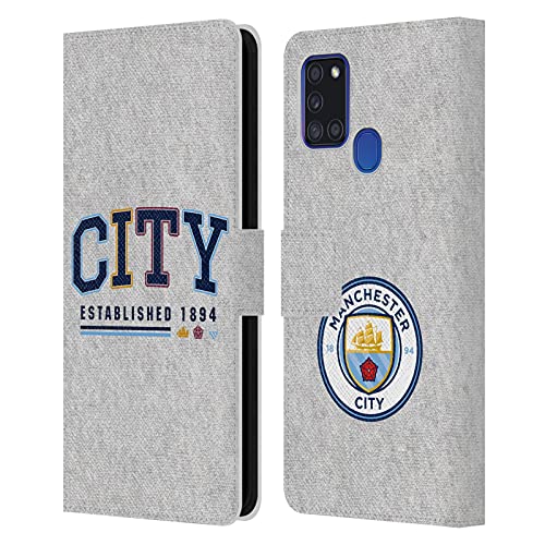Étui Man City FC pour Samsung A21s en cuir avec fentes cartes