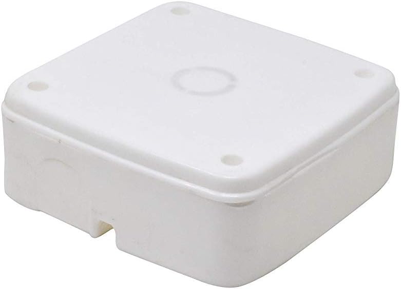 PVC Square Junction Box for CCTV Cameras (White), 4 Nos Combo