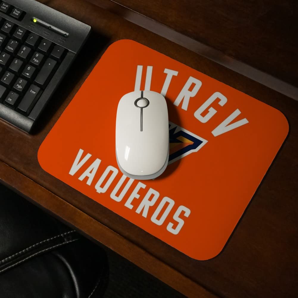 The University of Texas Rio Grande Valley Vaqueros Logo Low Profile Thin Mouse Pad Mousepad
