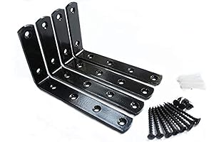 4 Pcs Steel Heavy Duty 5 Inches L Corner Braces for Shelves and Wall Hanging
