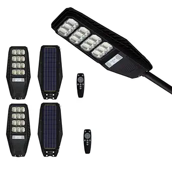 Homehop 200W All in One Solar Street Lights Outdoor Waterproof with 480 LEDs,Motion sensor and Remote Control Dusk to Dawn Wall Lamp, for Garden, Home, Lawn(Cool White) Pack of 2