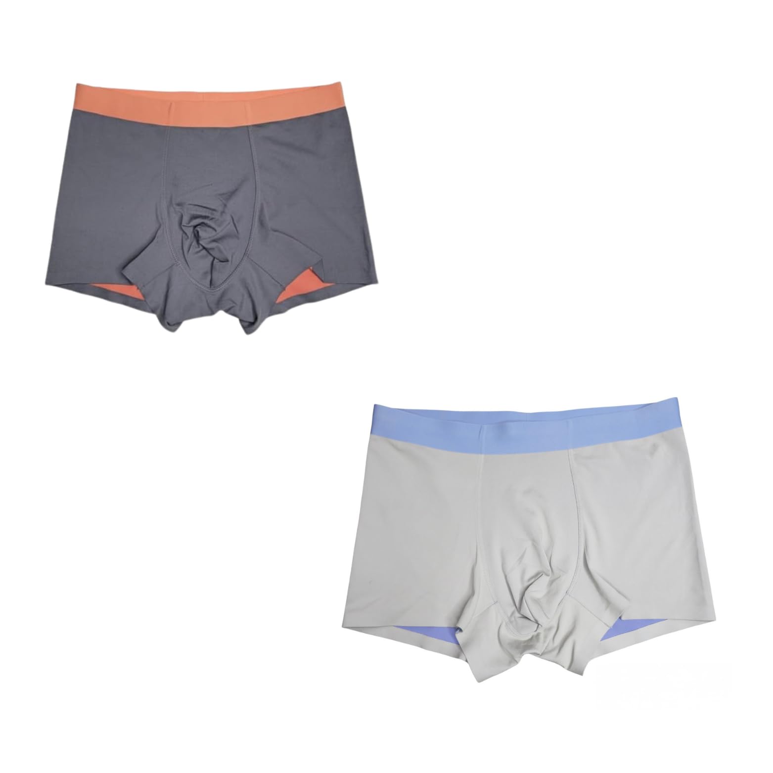 asjar Ramita Men’s Seamless Bamboo Cotton Underwear Boxer Briefs – Soft, Breathable, Anti-Odor, Stretch Fit Comfortable (Pack of 2) (Size : L,XL,XXL) Multicolor-picture-29