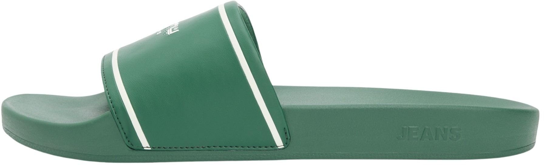 Tommy Jeans Men's Green Slider Slippers in Size 10, Sports Direct