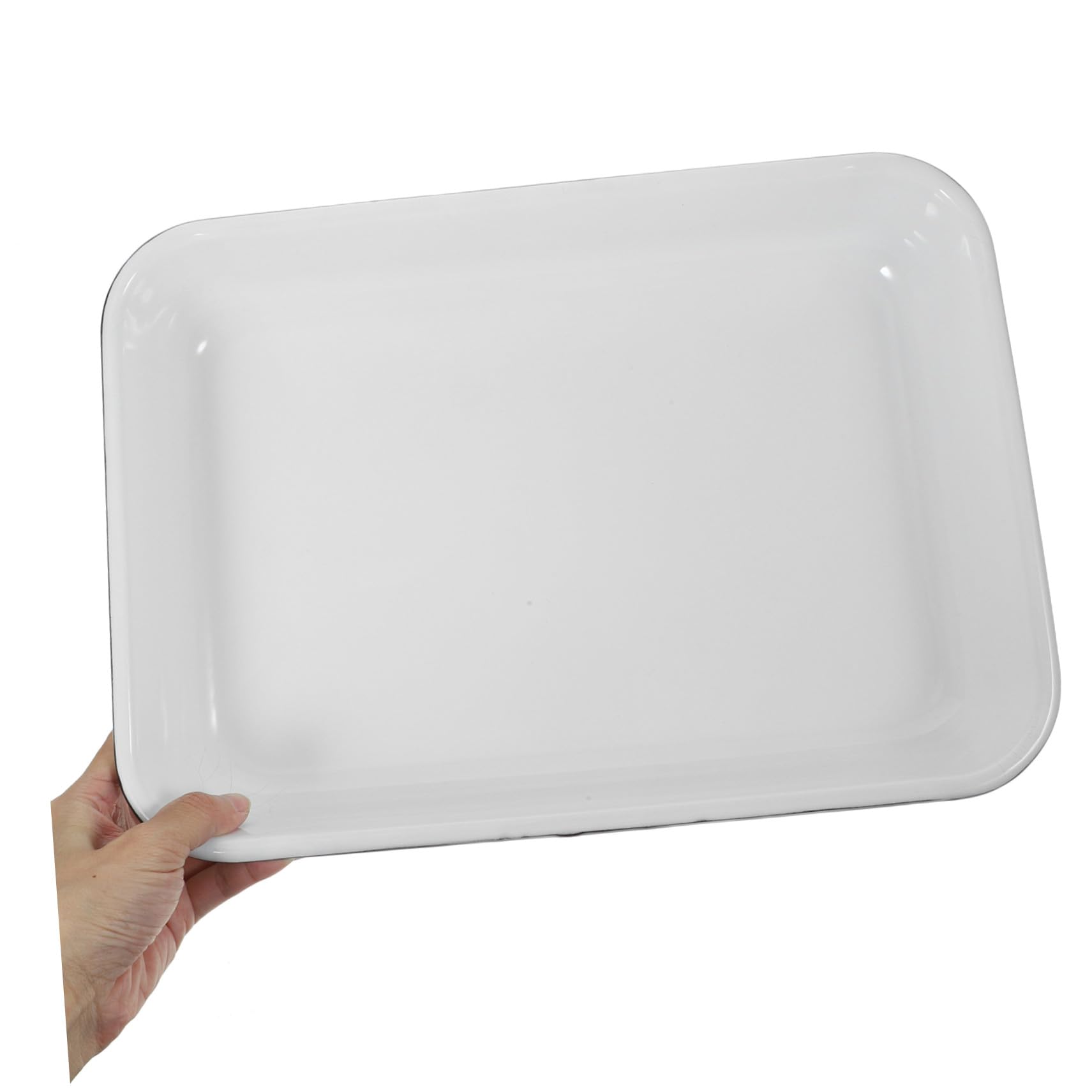 Gatuida Bandeja de Almacenamiento de Esmalte de Color Claro Antiadherente para Hornear Panqueques Excelente Conductividad Térmica Adecuado para Uso Diario y Cafeterías Color Aleatorio