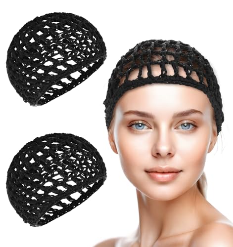 Crochet Hair Net, Comfortable Breathable Hair Wrap Net for Silk Press, Sleeping, Shower, Makeup,...