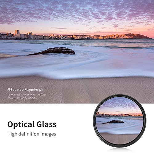 Image of K&F CONCEPT 67mm Variable ND2-ND400 ND Lens Filter (1-9 Stops) for Camera Lens Adjustable Neutral Density Filter with Microfiber Cleaning Cloth (B-Series) (Pack of 2)