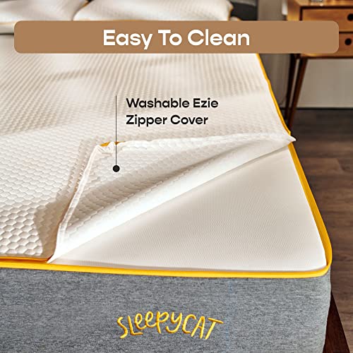 Image of SleepyCat Latex Mattress | 10 Years Warranty | Firm, Orthopedic 6-inch Hybrid Mattress with Pinhole Tech Latex & Memory Foam Layers | 5-Zone Support & Hypoallergenic Cover (Small-72x30x6 Inch)