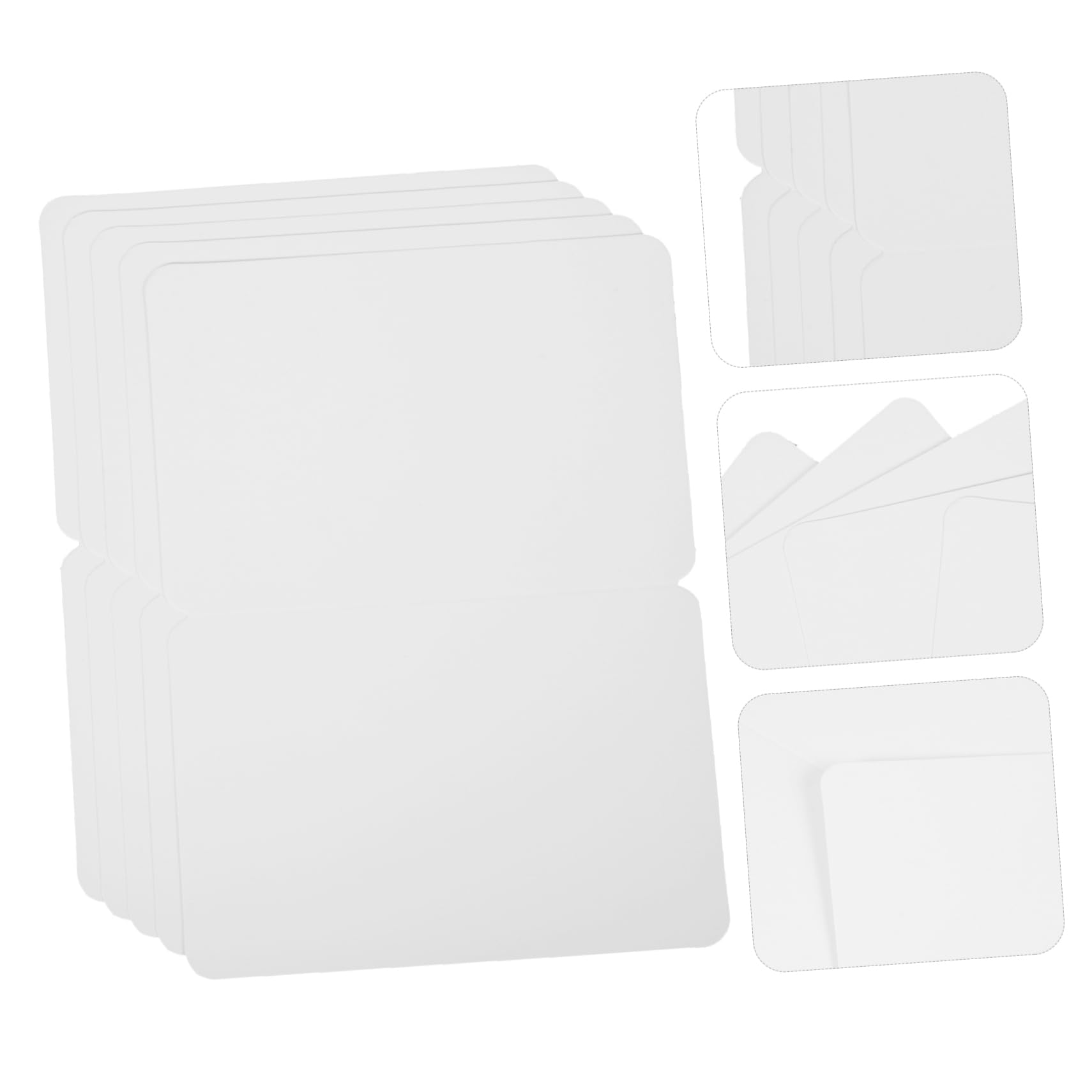 Tarjetas de Agradecimiento Plegables en Blanco, 100 Unidades de Papel