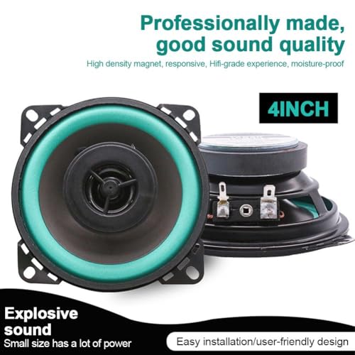 Zilimontt Altavoz coaxial HiFi de 160 W para coche 6.5 con cono de inyección de PP y membrana de goma natural para sistema de audio de puerta de vehículo, compatible con motores generales (5 unidades)