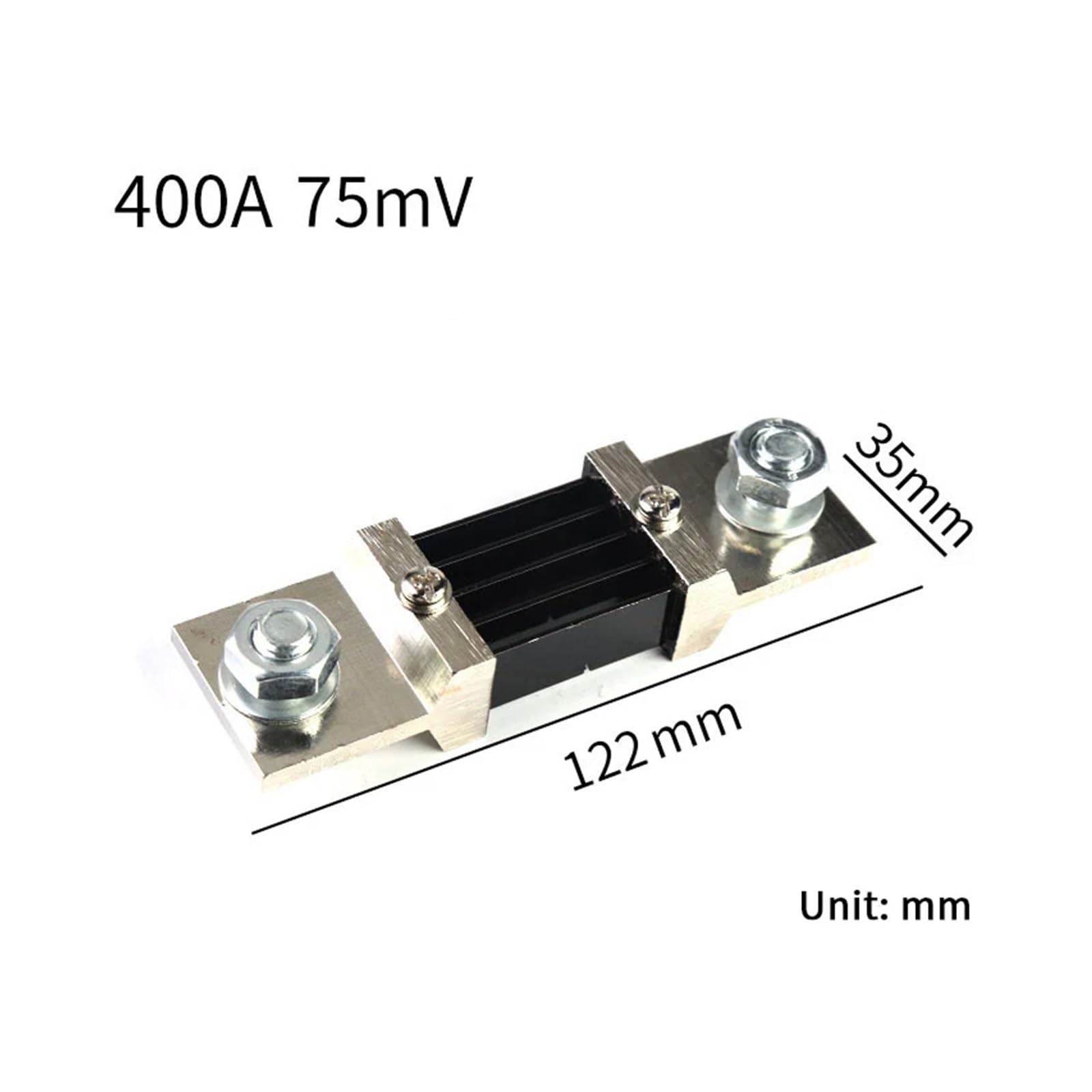 CHBMSS 2pcs External Shunt 400A/75mV Current Meter Shunt Resistor for Digital Ammeter Amp Voltmeter Wattmeter