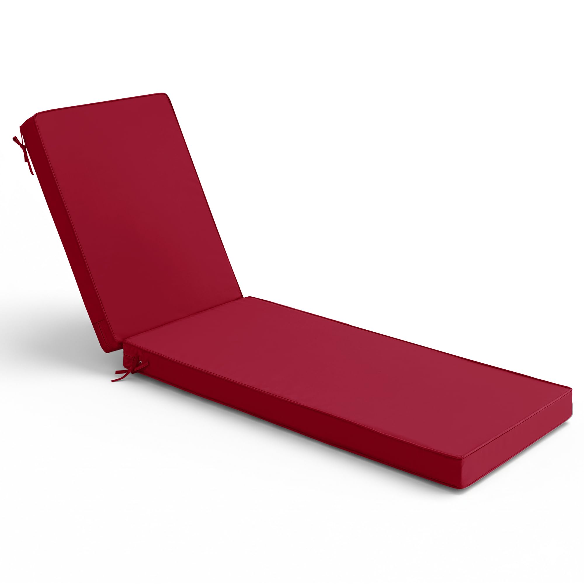 Photo 1 of Summsun Chaise Lounge Cushions Outdoor, 72 x 21 x 3 Inch, Red