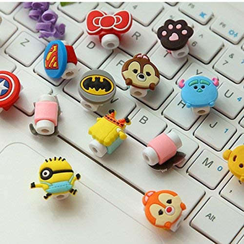 JiaHui Cartoon Cable Saver Protector(18 Pack) for Apple Laptop MacBook Charge Cable Saver and Fixer Charge Cable Saver, 18 Assoted Style