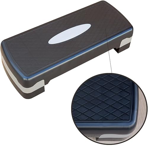 Miniatura 3 de Plataforma aeróbica de altura ajustable de 4 a 6 pulgadas, equipo de fitness, entrenamiento paso a paso, plataforma de ejercicios con 2 elevadores