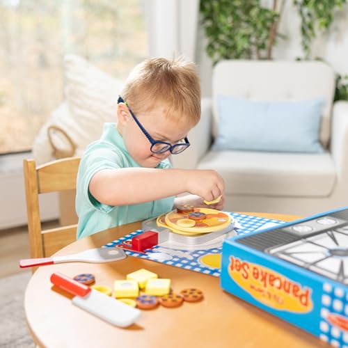 Melissa & Doug Flip and Serve Pancake Set (19 pcs) - Wooden Breakfast Play Food - image 2