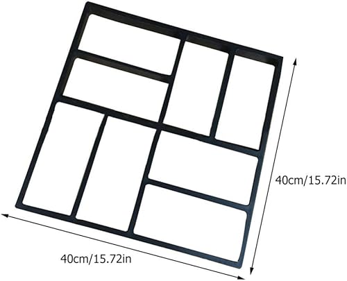 Miniatura 7 de ERINGOGO Moldes y formas de hormigón, Square Walk Maker Moldes reutilizables para pavimentación de cemento, adoquín de piedras de bricolaje, molde