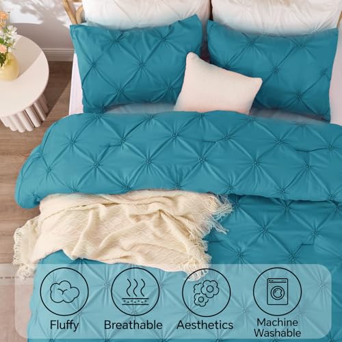 Image of BEDELITE King Comforter Set Teal,Lightweight & Soft Comforter