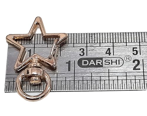 Image of Tia Strap Buckles Metal Clasps Lobster for Handbag, Spring Ring, Purse Dog Hook, Key Chain Swivel Trigger Snap Hook DIY and Purse Making Accessories (6, Golden Star Shape Spring Hook-33x10mm)